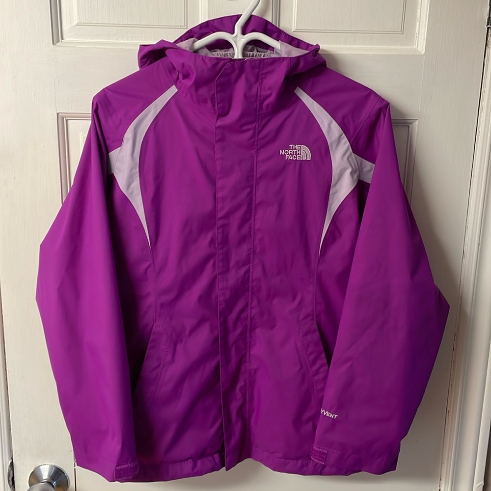The North Face Hyvent Purple Rain Spring/Fall Jacket girls size L 14-16